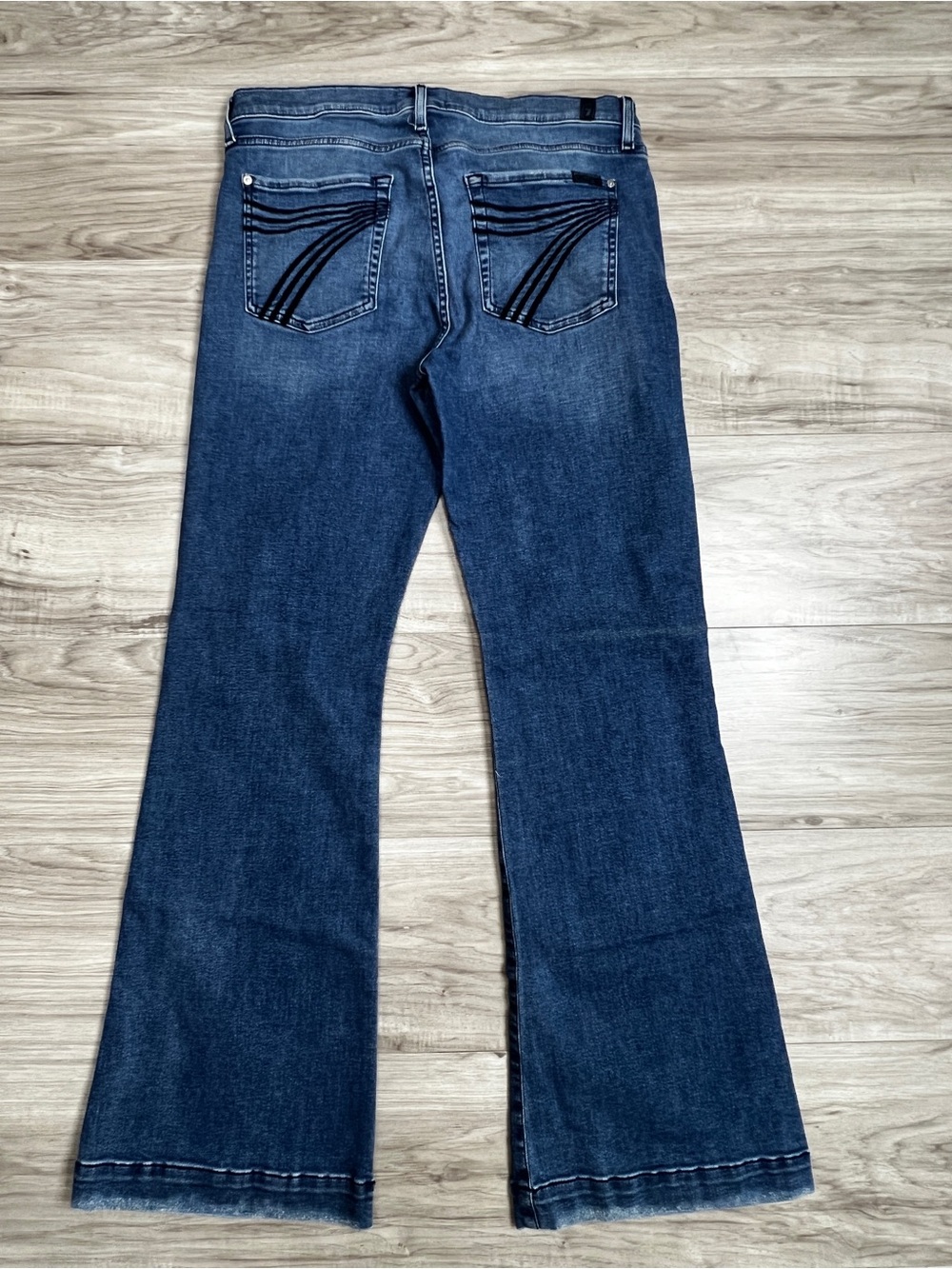 7 For All Mankind Tailorless Dojo Blue Jeans